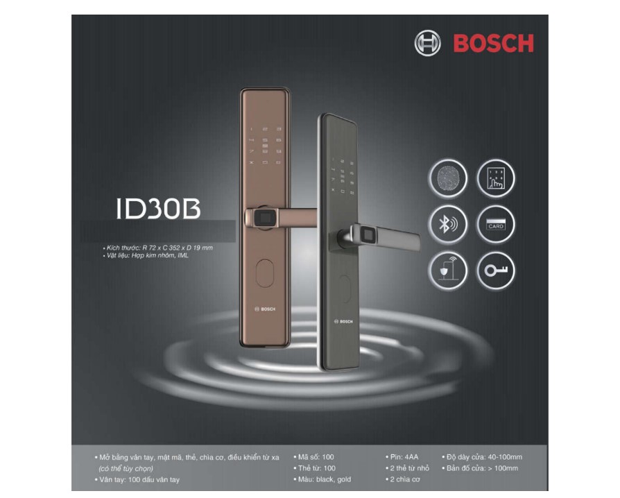 Khóa cửa thông minh Bosch ID30 EU